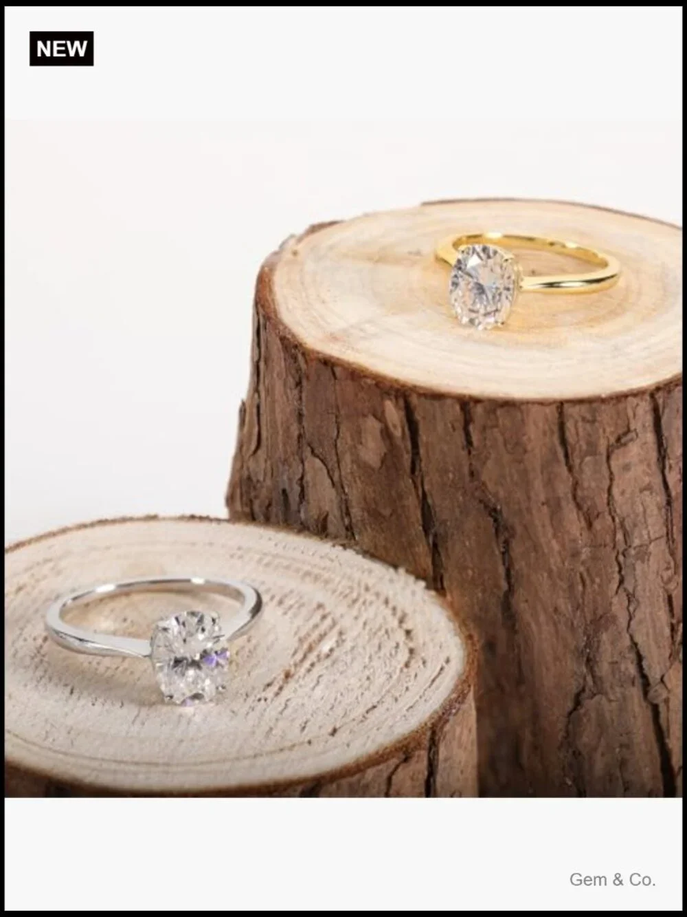 1/2/3/4 CT Round Moissanite Engagement Ring, D Color VVS1, S925 Sterling
